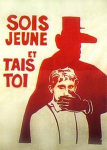 Affiche et slogan de Mai 68 Source : École nationale des beaux-arts (1968)