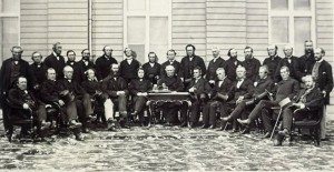 Les délégués à la Conférence de Québec. Photo : Jules-Isaïe Livernois (1864)
