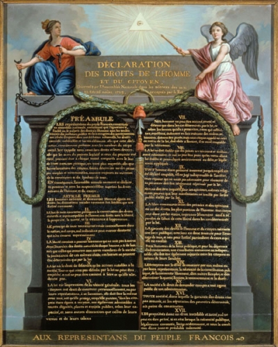 26 août 1789  Adoption de la Déclaration des droits de l’Homme et du Citoyen