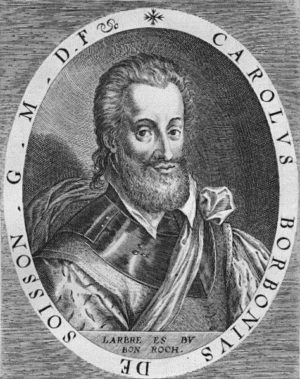 Charles de Bourbon, comte de Soissons Gravure sur cuivre de Dominicus Custos (1600-1602) 