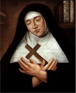 Image votive de Mère Marie de l'Incarnation. Collection : NelsonWeb