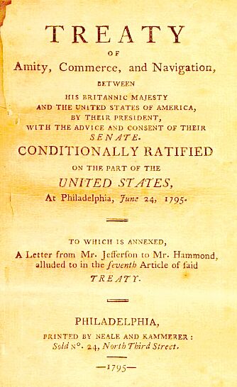 19 novembre 1794  Signature du traité de Jay