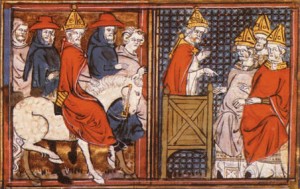 Godefroi de Bouillon & Urbain II Illustration anonyme (XIVe siècle)
