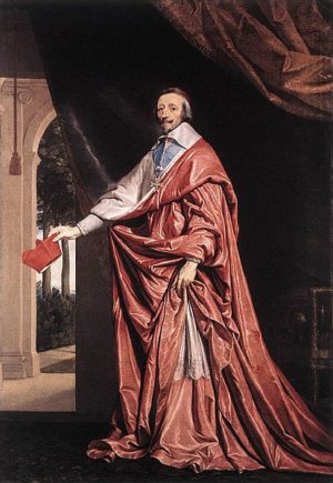 Portrait du cardinal Richelieu Huile sur toile de Philippe de Champaigne (ca1633-1640)