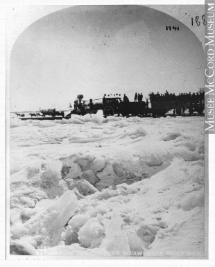30 janvier 1880  Inauguration du chemin de fer sur glace!