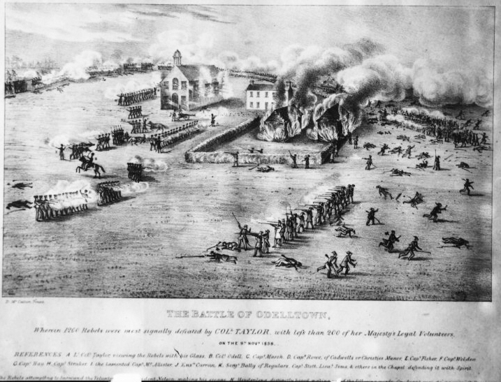 9 novembre 1838  Les Frères chasseurs combattent à Odelltown