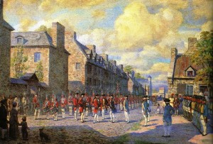 La Capitulation de Montréal en 1760. Anonyme (1800) Source : Musée virtuel du Canada