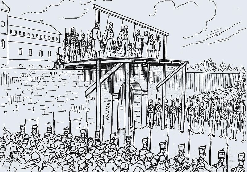 15 février 1839  Pendaison de cinq Patriotes au Pied-du-Courant