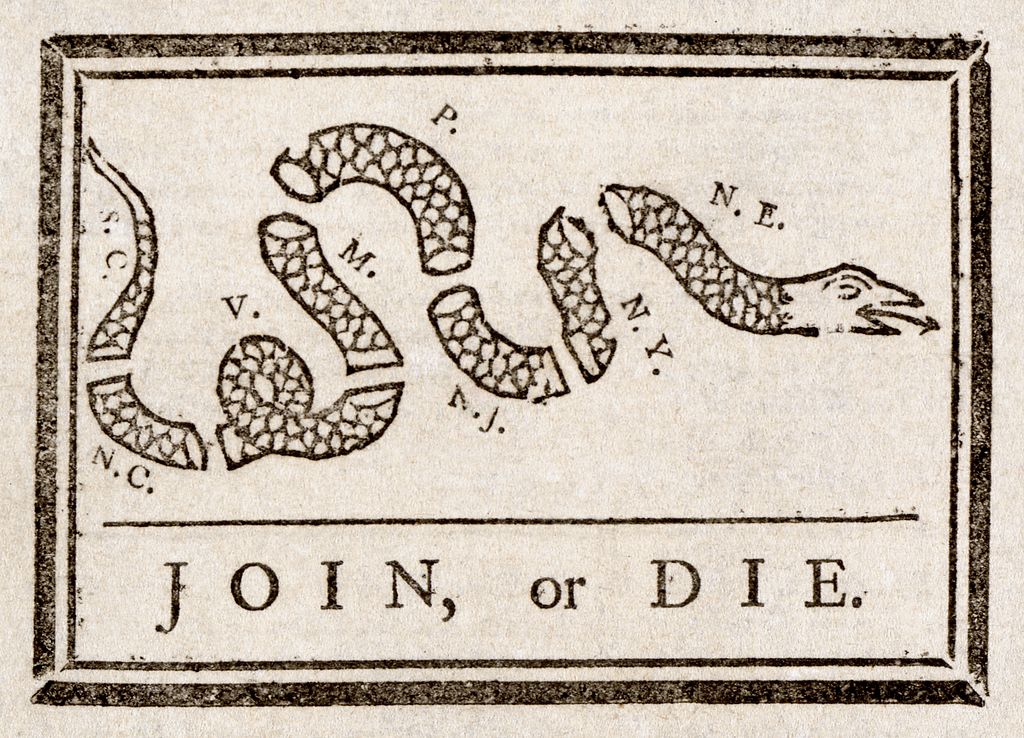 9 mai 1754  Join, or Die