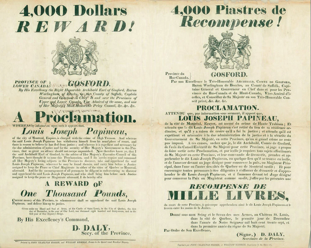 27 avril 1838  Révocation de la loi martiale à Montréal