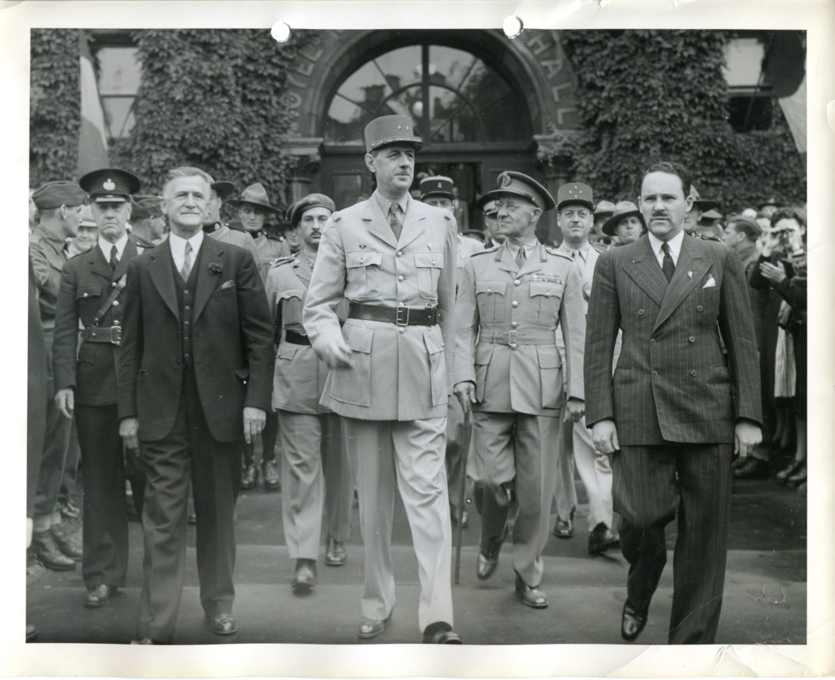 12 juillet 1944  Le général Charles de Gaulle visite le Québec