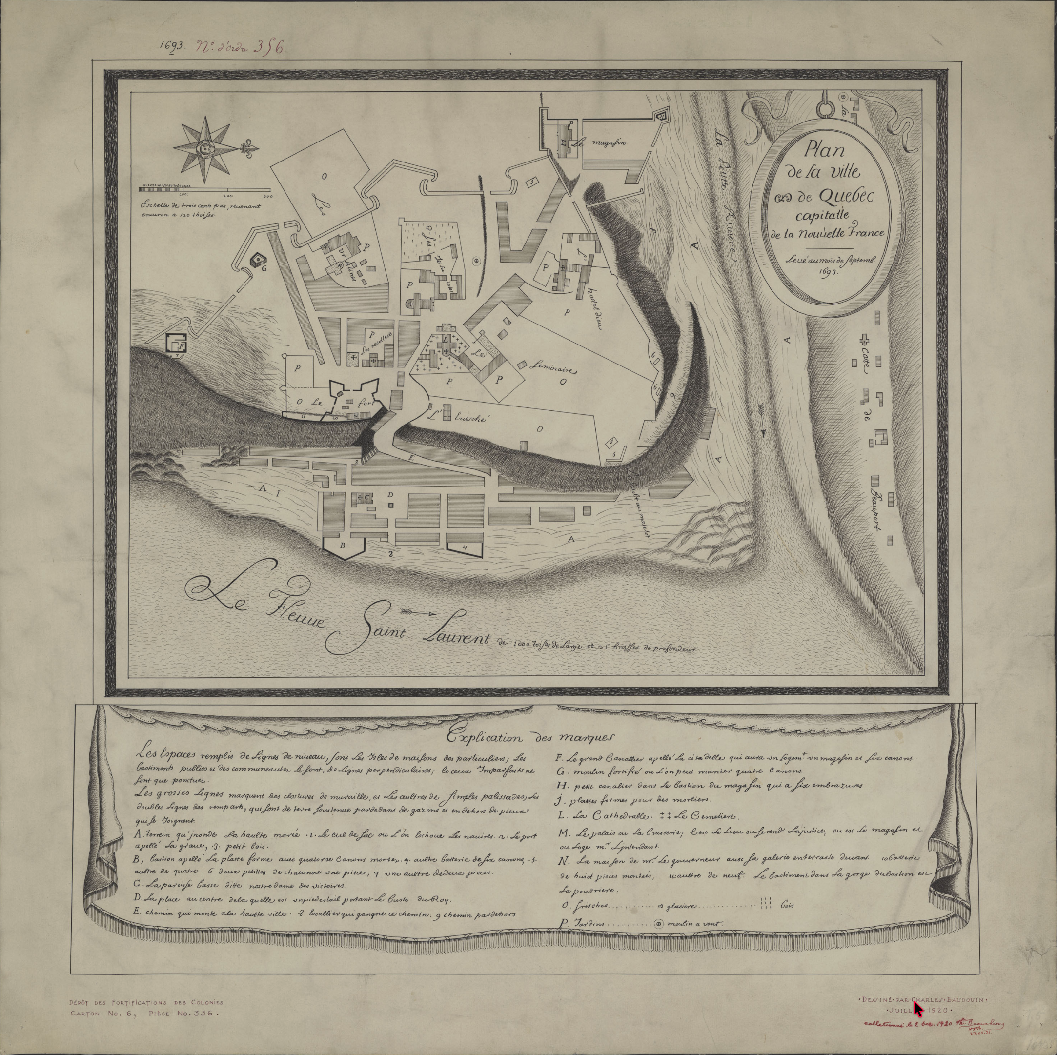 12 août 1685 Contrat pour l&rsquo;augmentation des terrains destinés à la future église Notre‑Dame‑des‑Victoires